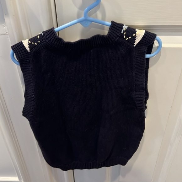 Like new size for Jenn and Jack , 100% cotton argyle knit vest - Picture 5 of 5